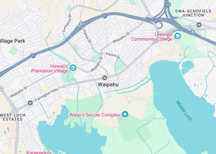 Map of Waipahu, Hawaii (USA)