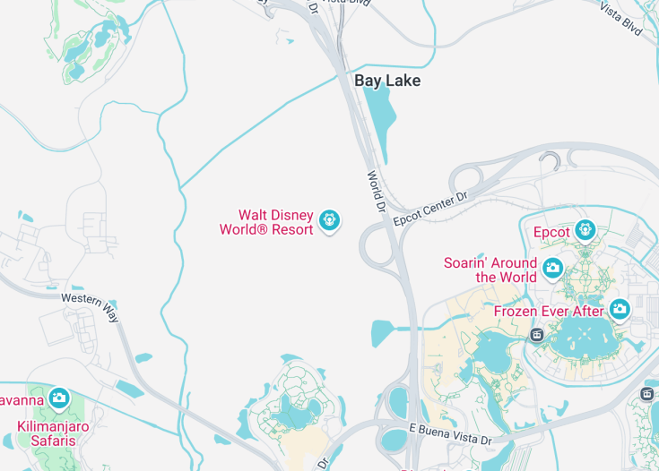 Map of Walt Disney World Resort, Orlando