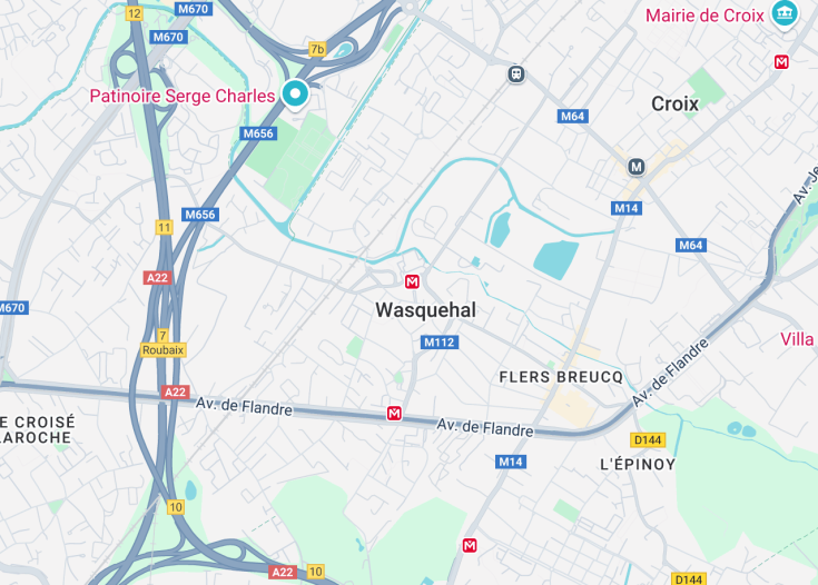 Map of Wasquehal, France