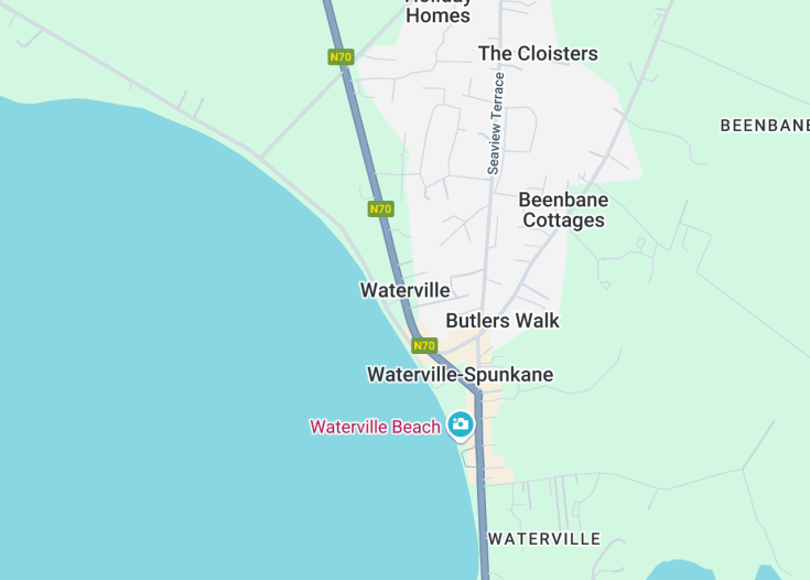 Map of Waterville, Ireland