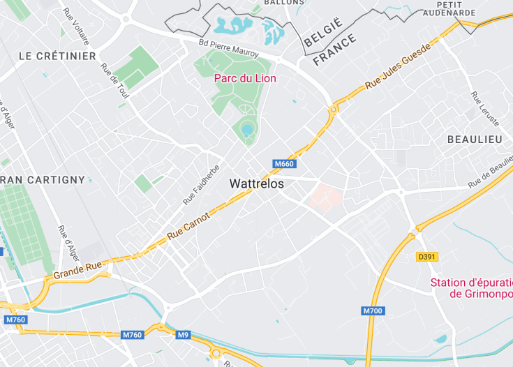 Map of Wattrelos, France