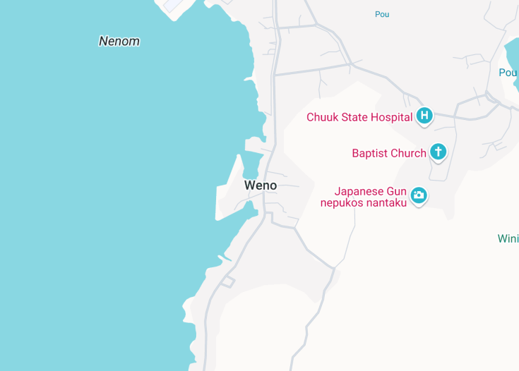 Map of Weno, Micronesia