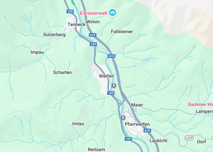 Map of Werfen, Austria