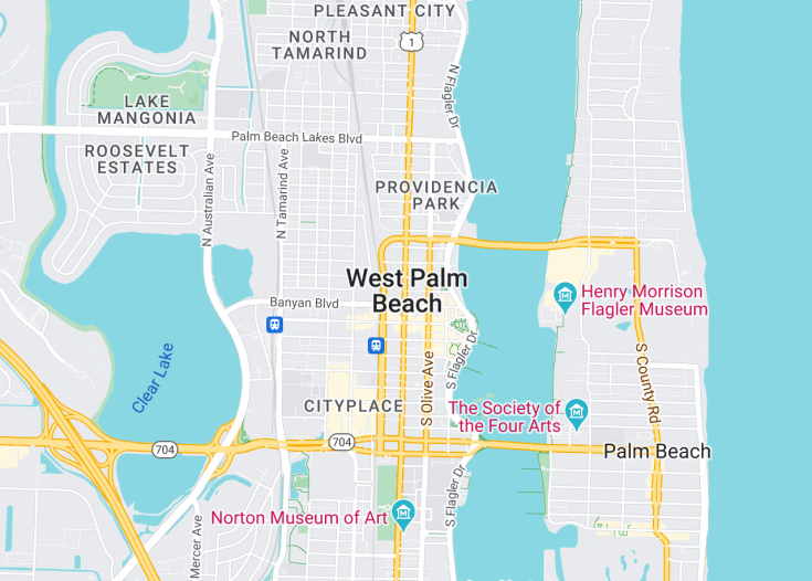 Map of West Palm Beach, Florida (USA)