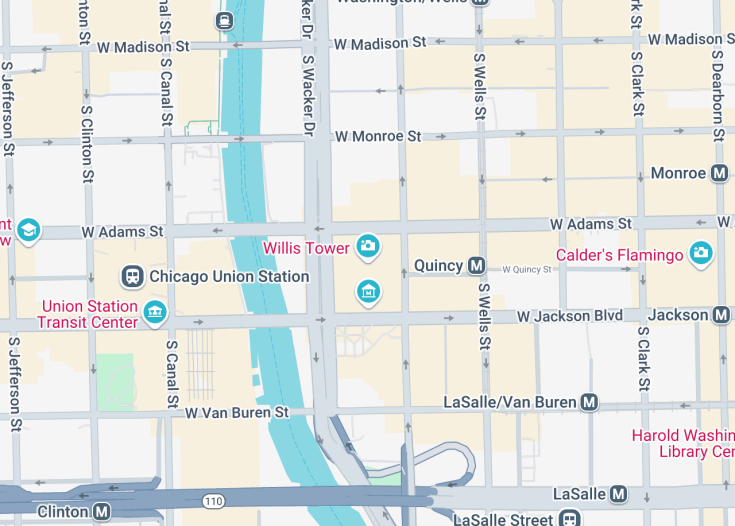 Map of Willis Tower, Chicago