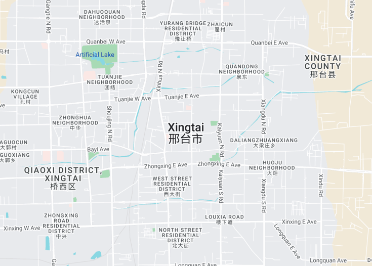 Map of Xingtai, China