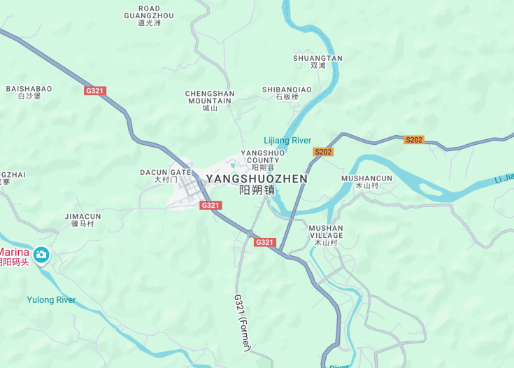 Map of Yangshuo, China