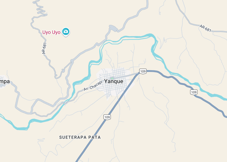 Map of Yanque, Peru