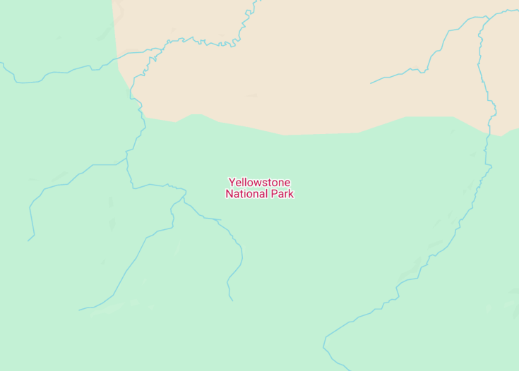 Map of Yellowstone National Park, Wyoming (USA)