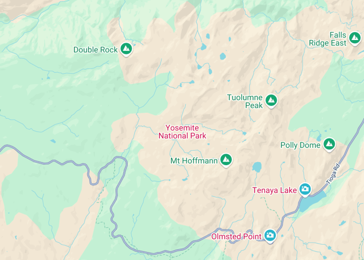 Map of Yosemite National Park, 