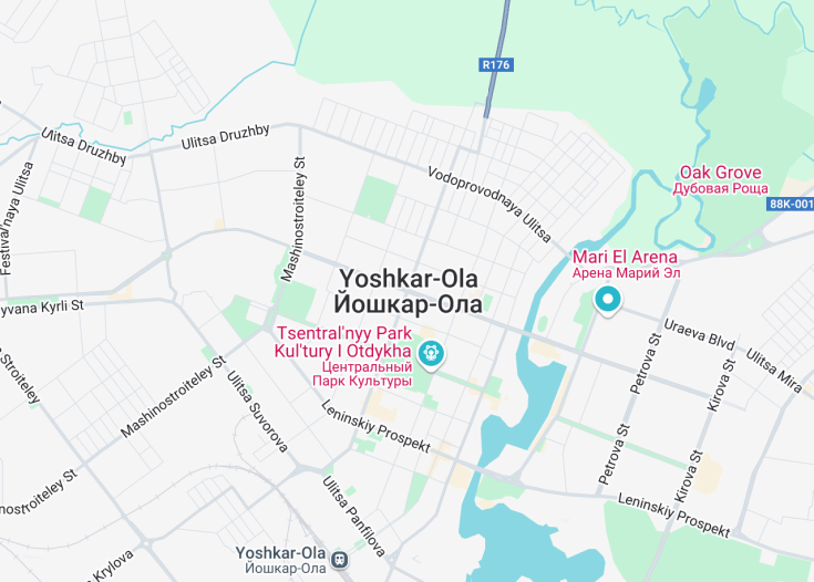 Map of Yoshkar-Ola, Russia