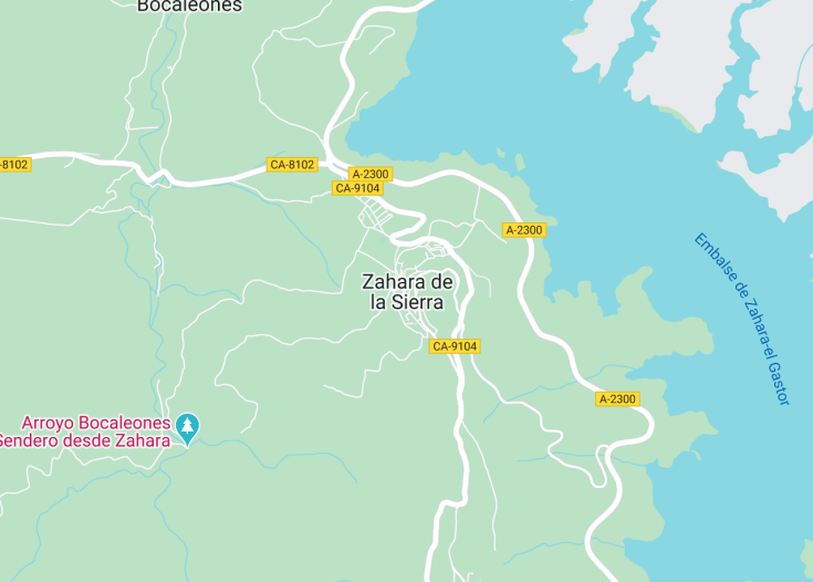 Map of Zahara de la Sierra, Spain