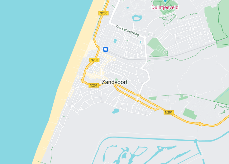 Map of Zandvoort, Netherlands